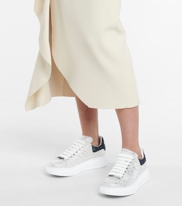 Sneakers Oversized in pelle con cristalli | McQueen