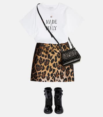 Botas de combate de charol | Dolce&Gabbana Kids