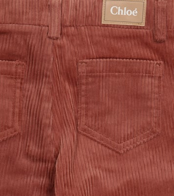 Pantalon droit en velours côtelé en coton extensible | Chloé Kids