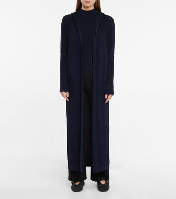 Cardigan in misto lana con cappuccio | Alaïa