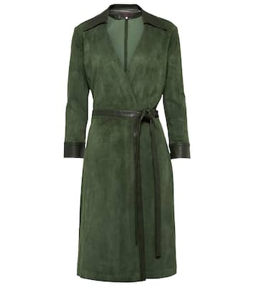 Ross suede wrap midi dress | Stouls