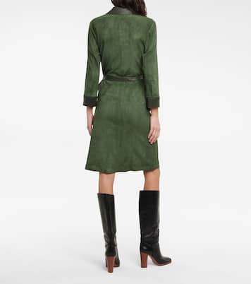 Ross suede wrap midi dress | Stouls