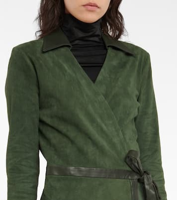 Ross suede wrap midi dress | Stouls