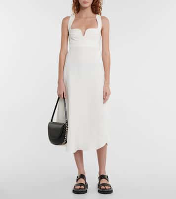 Piped asymmetric midi dress | Stella McCartney