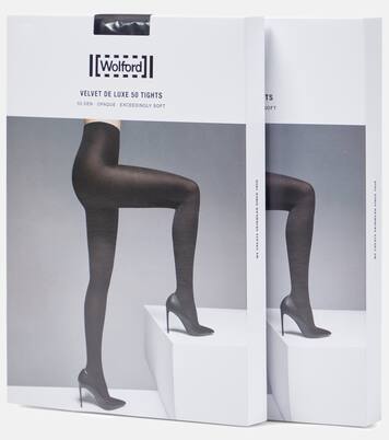 Set di 2 collant Velvet De Luxe 50 a vita alta | Wolford