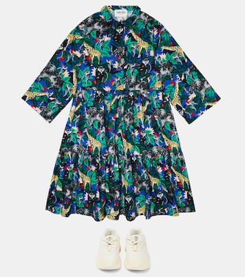 Robe chemise imprimée en coton | Kenzo Kids