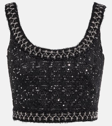 Top cropped in tweed con decorazioni | Giambattista Valli