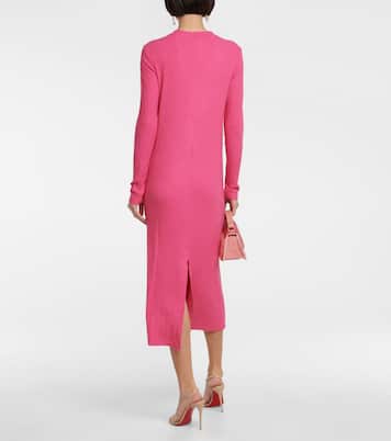 Ember ribbed-knit midi dress | Velvet