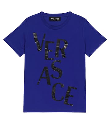 로고 코튼 저지 티셔츠 | Versace Kids