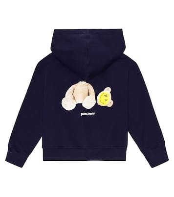 Smiley logo cotton hoodie | Palm Angels Kids