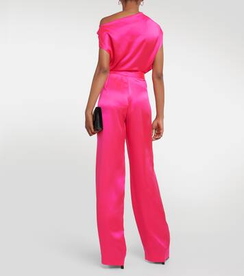Pantalon ample à taille haute en soie | The Sei