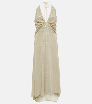 Sequined gathered midi dress | Dodo Bar Or