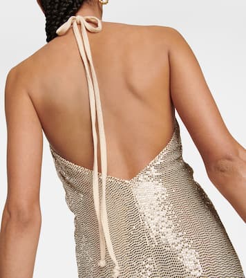 Sequined gathered midi dress | Dodo Bar Or