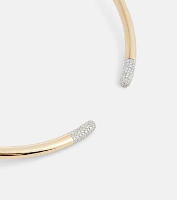 Collier Tube en or 14 ct et diamants | Rainbow K