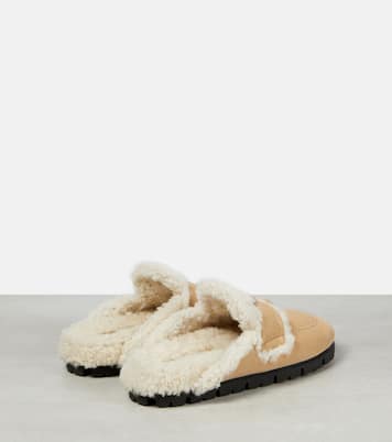 Shearling lined flip flops hot sale