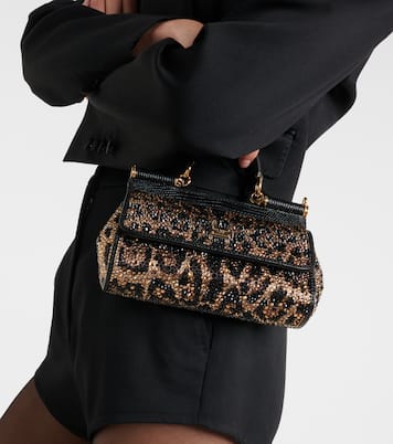 Borsa a mano Sicily Small con cristalli | Dolce&Gabbana
