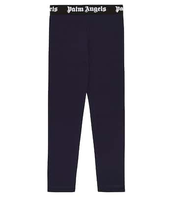 Logo cotton-blend leggings | Palm Angels Kids