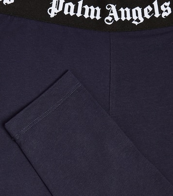Logo cotton-blend leggings | Palm Angels Kids