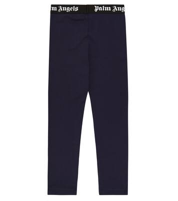 Logo cotton-blend leggings | Palm Angels Kids