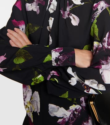Blouse en crêpe à fleurs | Erdem