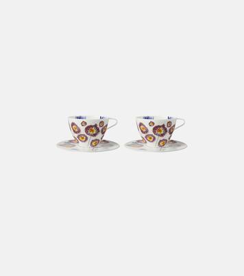 x Marni Anemone Milk set of 2 cappuccino cups and saucers | Serax