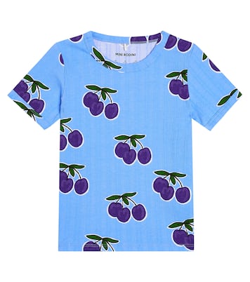 T-shirt in cotone a coste con stampa | Mini Rodini