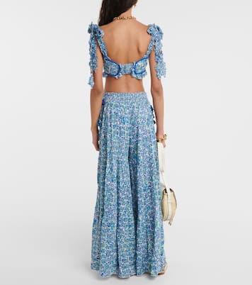 Ariane floral crop top | Poupette St Barth