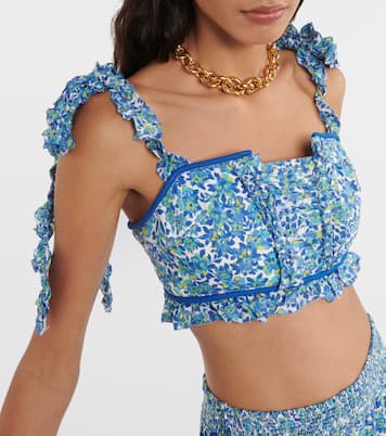 Ariane floral crop top | Poupette St Barth