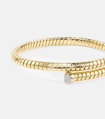 Bracciale Trisolina Bypass in oro 18kt con diamanti | Marina B