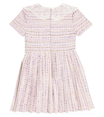 Kleid aus Bouclé mit Spitze | Self-Portrait Kids