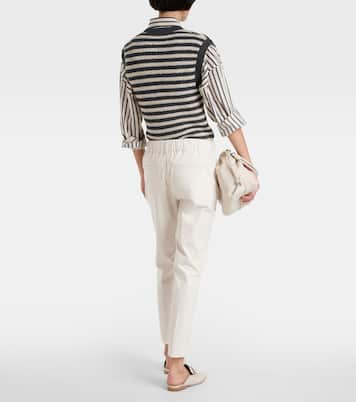 Pull Up low-rise slim pants | Brunello Cucinelli