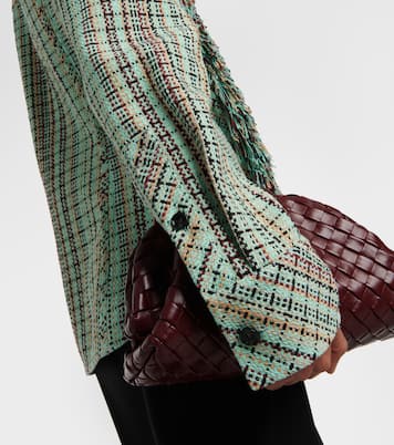 Fringed checked cotton-blend jacket | Bottega Veneta