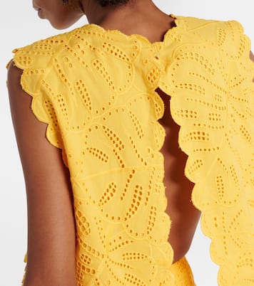 Top raccourci Monstera brodé en coton | Farm Rio