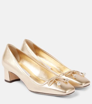 Elme 45 metallic leather pumps | Jimmy Choo
