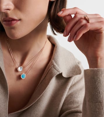 Antifer 18kt rose gold pendant necklace with turquoise and diamonds | Repossi