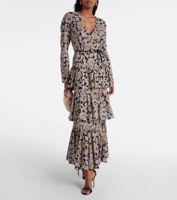Robe midi Ottie en coton à fleurs | Zimmermann