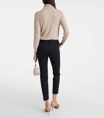 Pantalon slim en coton mélangé | Brunello Cucinelli