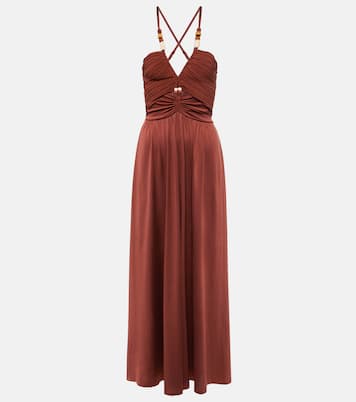 Vestido largo Caty con cuello halter | Diane von Furstenberg