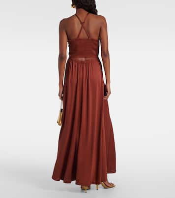 Vestido largo Caty con cuello halter | Diane von Furstenberg