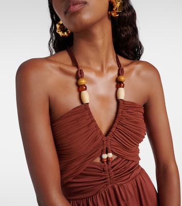 Vestido largo Caty con cuello halter | Diane von Furstenberg