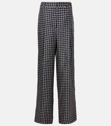 Pantaloni regular in twill di seta | Prada