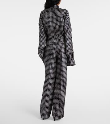 Pantaloni regular in twill di seta | Prada