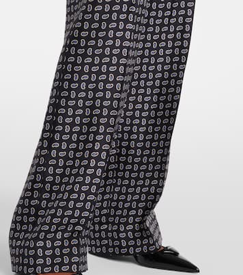 Pantaloni regular in twill di seta | Prada