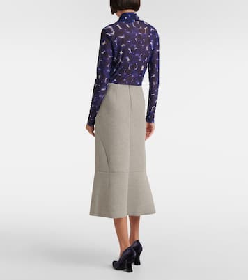 Jupe midi en coton mélangé | Dries Van Noten