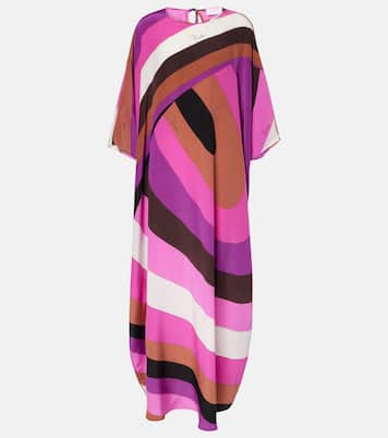 Caftano Iride in seta crêpe de chine | Pucci