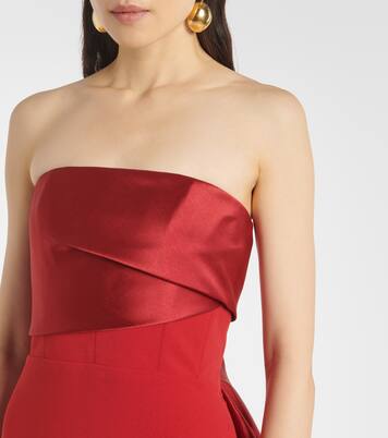 Abito lungo Kinsley in crêpe e twill | Solace London