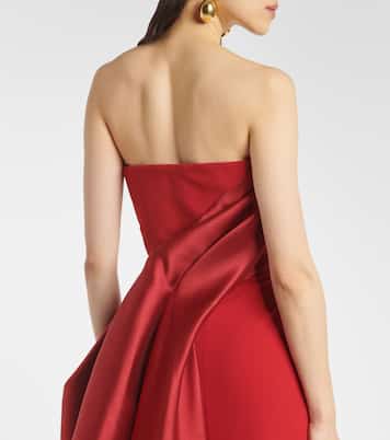 Abito lungo Kinsley in crêpe e twill | Solace London