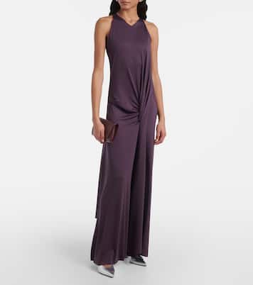 Robe longue drapée | Victoria Beckham