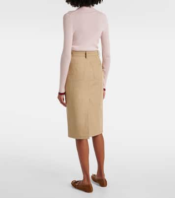 Jupe crayon en coton | Gucci