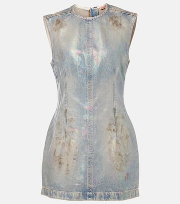 Coated denim twill minidress | Acne Studios